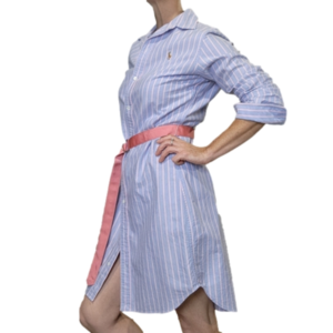 Size 6 RL Shirtdress Pink and blue color 100% Cotton RALPH LAUREN - Fits smaller